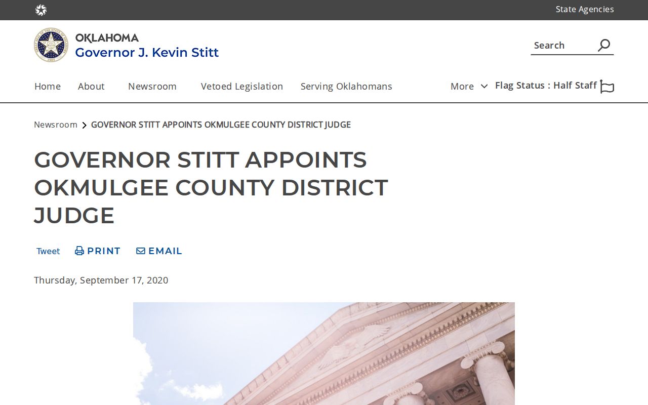 Okmulgee County arrest warrant records state court appointment reference